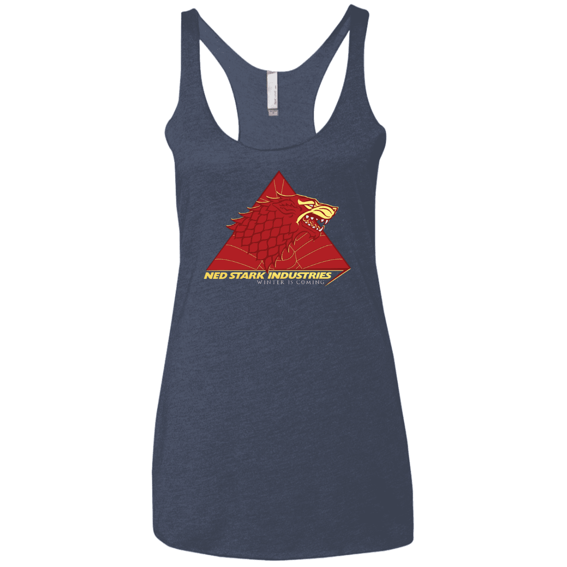 T-Shirts Vintage Navy / X-Small Ned Stark Industries Women's Triblend Racerback Tank