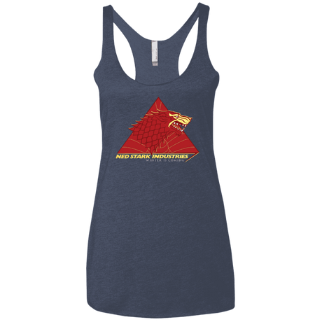 T-Shirts Vintage Navy / X-Small Ned Stark Industries Women's Triblend Racerback Tank