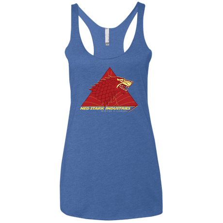T-Shirts Vintage Royal / X-Small Ned Stark Industries Women's Triblend Racerback Tank