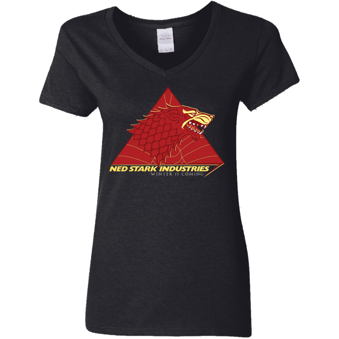 T-Shirts Black / S Ned Stark Industries Women's V-Neck T-Shirt