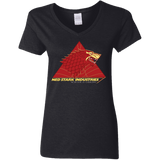 T-Shirts Black / S Ned Stark Industries Women's V-Neck T-Shirt