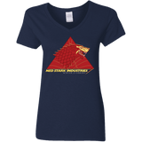 T-Shirts Navy / S Ned Stark Industries Women's V-Neck T-Shirt