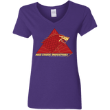 T-Shirts Purple / S Ned Stark Industries Women's V-Neck T-Shirt