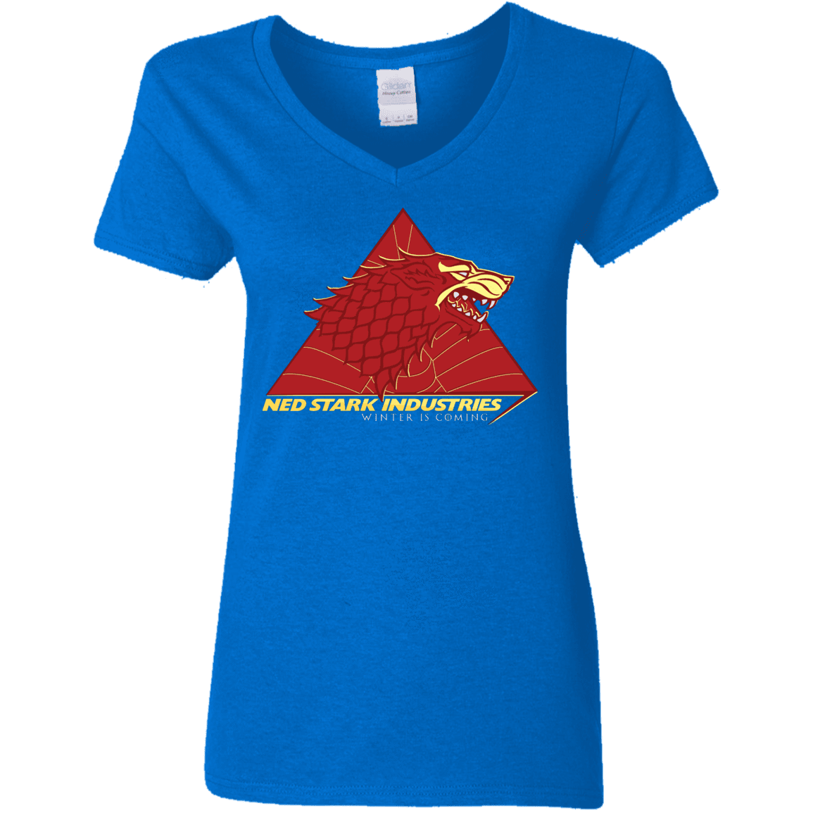 T-Shirts Royal / S Ned Stark Industries Women's V-Neck T-Shirt