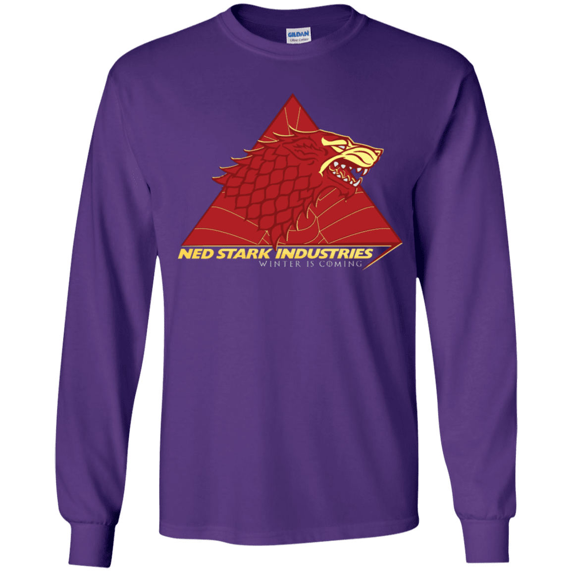 T-Shirts Purple / YS Ned Stark Industries Youth Long Sleeve T-Shirt