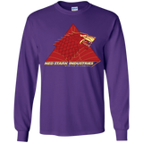 T-Shirts Purple / YS Ned Stark Industries Youth Long Sleeve T-Shirt