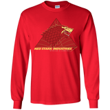 T-Shirts Red / YS Ned Stark Industries Youth Long Sleeve T-Shirt