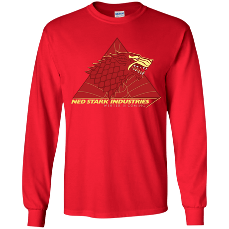 T-Shirts Red / YS Ned Stark Industries Youth Long Sleeve T-Shirt