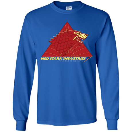 T-Shirts Royal / YS Ned Stark Industries Youth Long Sleeve T-Shirt