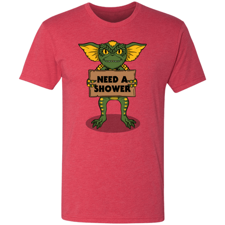 T-Shirts Vintage Red / S Need a Shower Men's Triblend T-Shirt