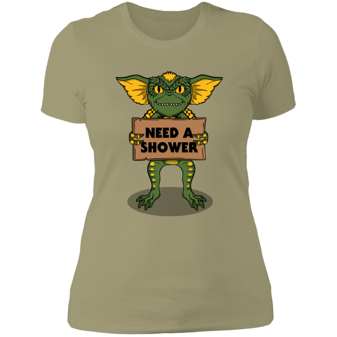 T-Shirts Light Olive / S Need a Shower Women's Premium T-Shirt