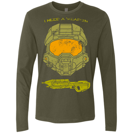 T-Shirts Military Green / S Need a Weapon Men's Premium Long Sleeve