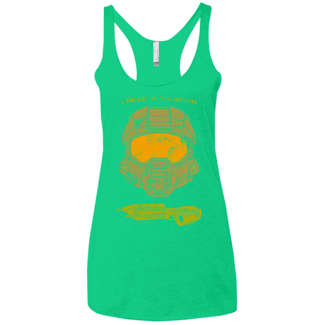 T-Shirts Envy / X-Small Need a Weapon Women's Triblend Racerback Tank