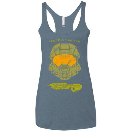 T-Shirts Indigo / X-Small Need a Weapon Women's Triblend Racerback Tank