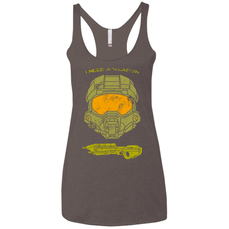 T-Shirts Macchiato / X-Small Need a Weapon Women's Triblend Racerback Tank