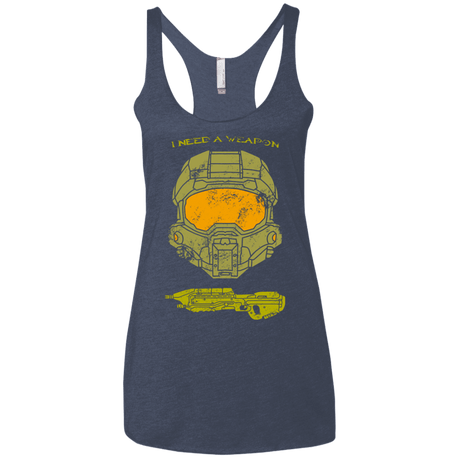 T-Shirts Vintage Navy / X-Small Need a Weapon Women's Triblend Racerback Tank