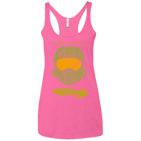 T-Shirts Vintage Pink / X-Small Need a Weapon Women's Triblend Racerback Tank