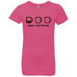 T-Shirts Hot Pink / YXS Need Caffeine Girls Premium T-Shirt