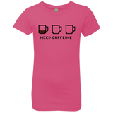 T-Shirts Hot Pink / YXS Need Caffeine Girls Premium T-Shirt