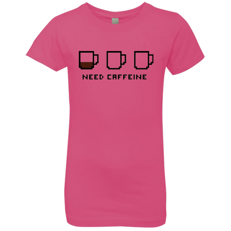 T-Shirts Hot Pink / YXS Need Caffeine Girls Premium T-Shirt