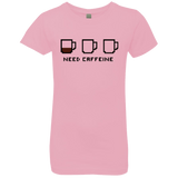 T-Shirts Light Pink / YXS Need Caffeine Girls Premium T-Shirt