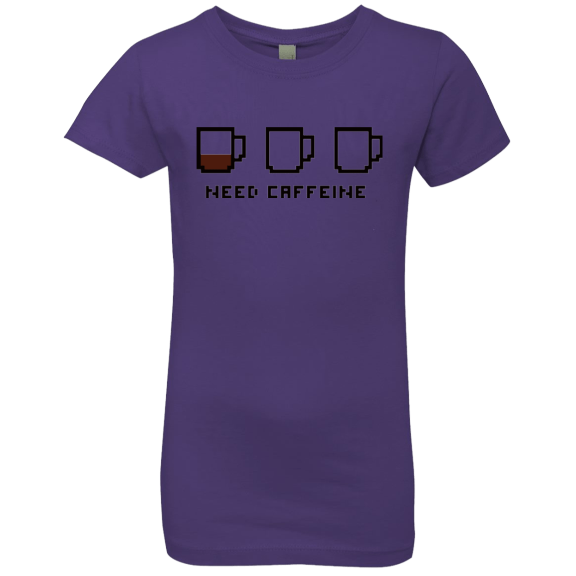 T-Shirts Purple Rush / YXS Need Caffeine Girls Premium T-Shirt