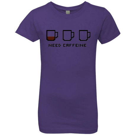 T-Shirts Purple Rush / YXS Need Caffeine Girls Premium T-Shirt