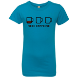 T-Shirts Turquoise / YXS Need Caffeine Girls Premium T-Shirt