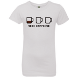 T-Shirts White / YXS Need Caffeine Girls Premium T-Shirt