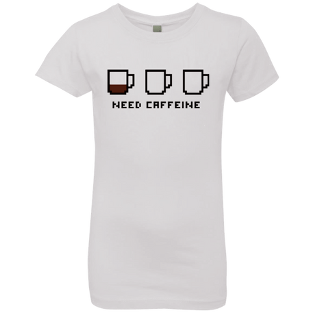 T-Shirts White / YXS Need Caffeine Girls Premium T-Shirt