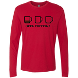 T-Shirts Red / Small Need Caffeine Men's Premium Long Sleeve