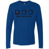T-Shirts Royal / Small Need Caffeine Men's Premium Long Sleeve
