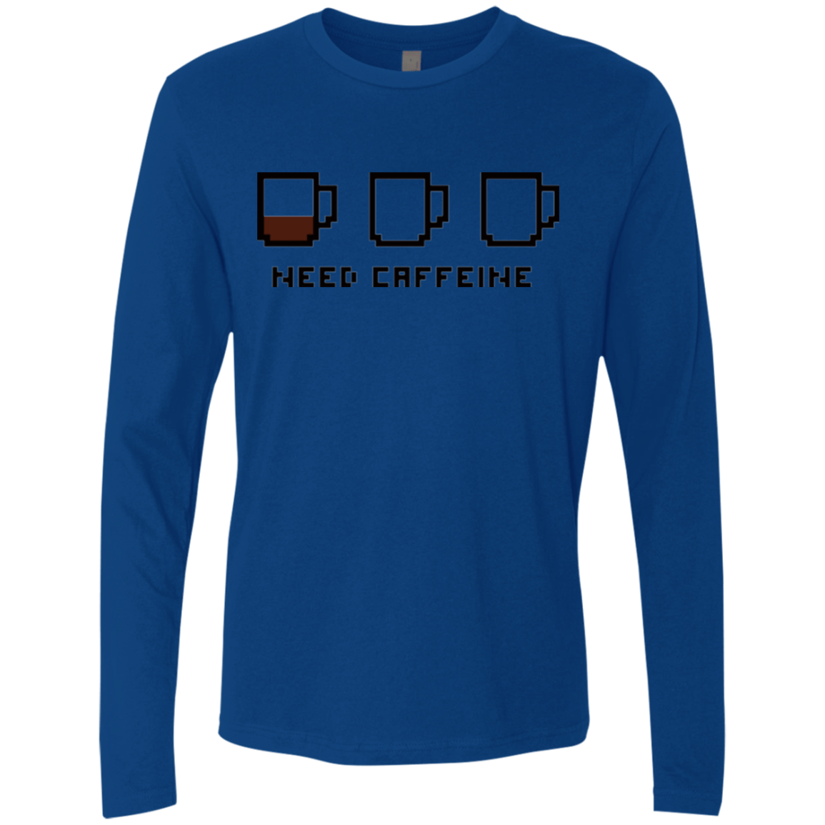 T-Shirts Royal / Small Need Caffeine Men's Premium Long Sleeve