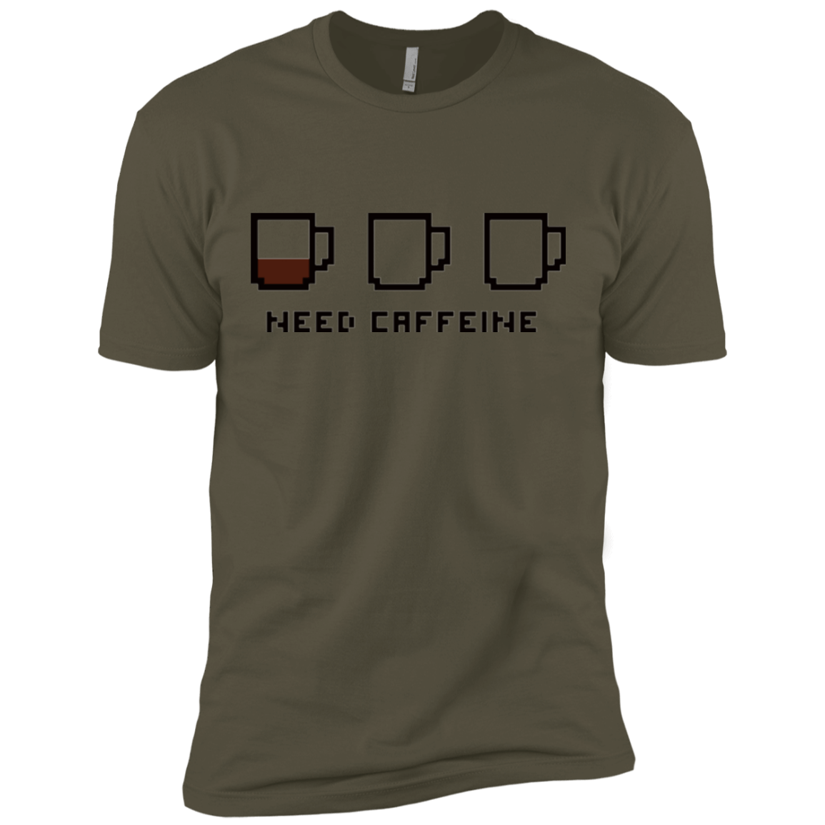 T-Shirts Military Green / X-Small Need Caffeine Men's Premium T-Shirt