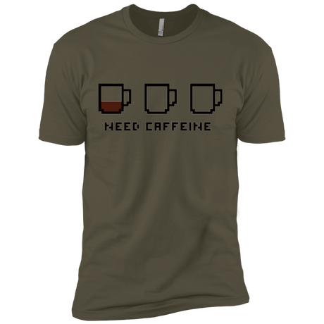 T-Shirts Military Green / X-Small Need Caffeine Men's Premium T-Shirt