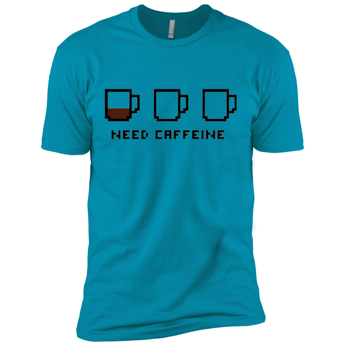 T-Shirts Turquoise / X-Small Need Caffeine Men's Premium T-Shirt