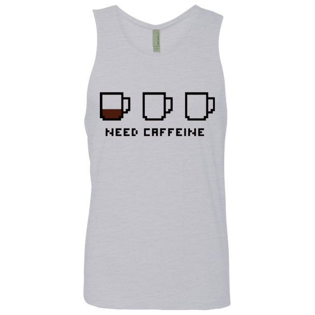 T-Shirts Heather Grey / Small Need Caffeine Men's Premium Tank Top