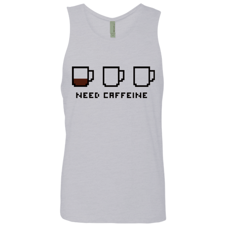 T-Shirts Heather Grey / Small Need Caffeine Men's Premium Tank Top