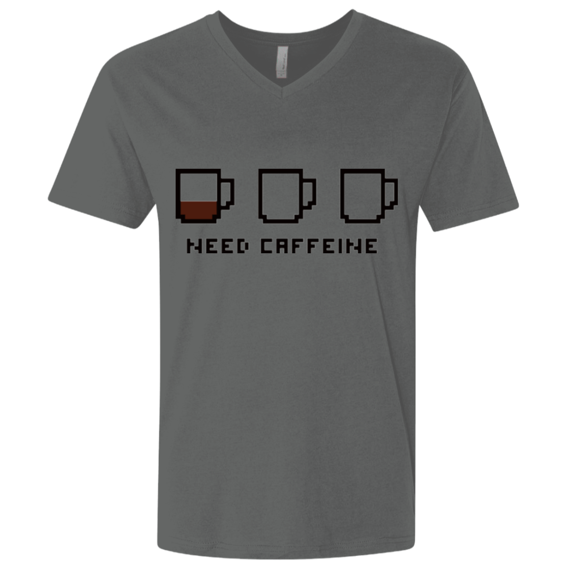 T-Shirts Heavy Metal / X-Small Need Caffeine Men's Premium V-Neck