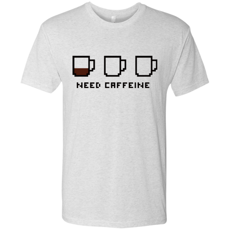 T-Shirts Heather White / Small Need Caffeine Men's Triblend T-Shirt