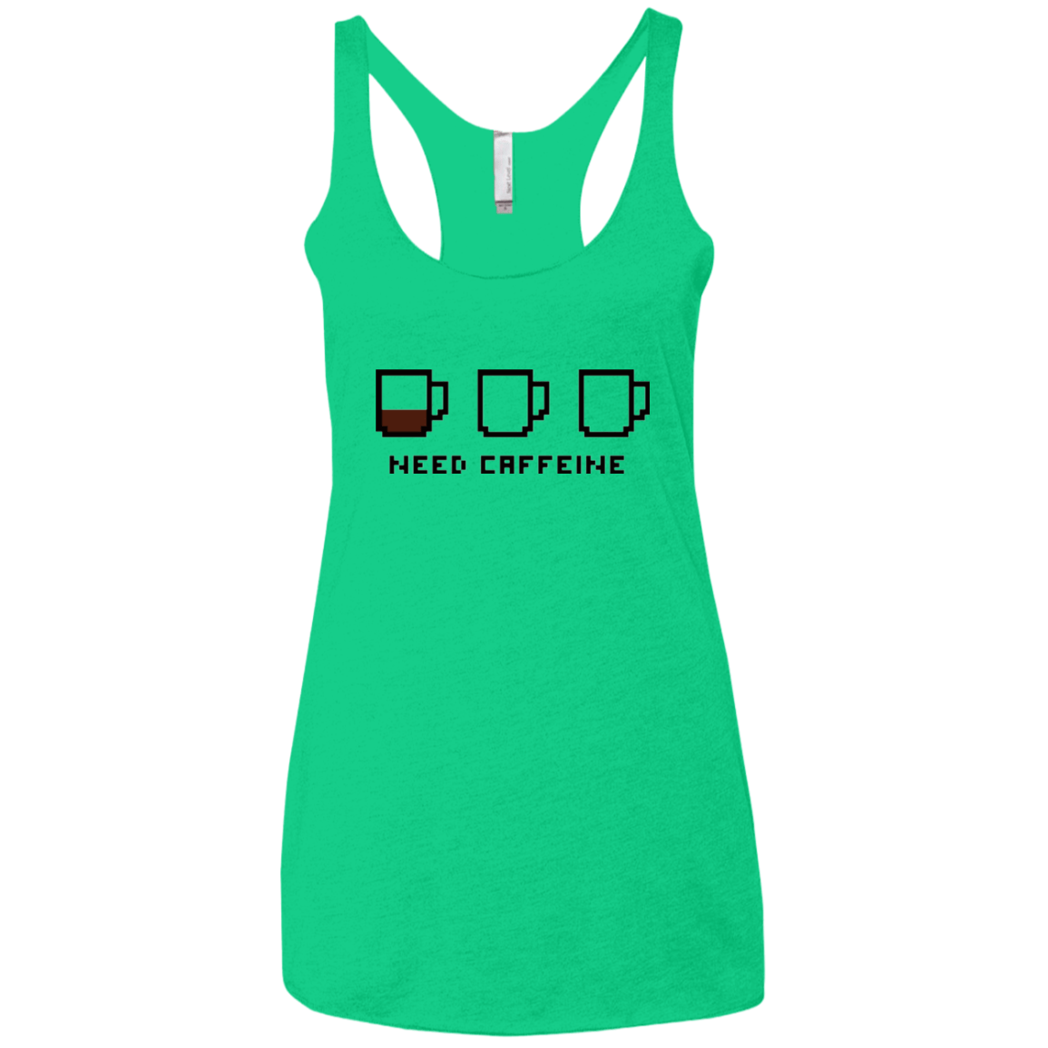 T-Shirts Envy / X-Small Need Caffeine Women's Triblend Racerback Tank