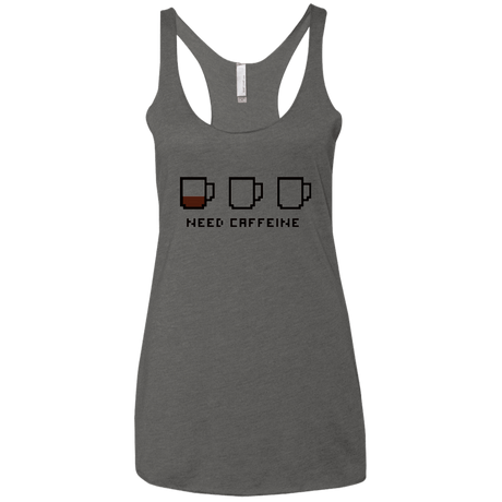 T-Shirts Premium Heather / X-Small Need Caffeine Women's Triblend Racerback Tank