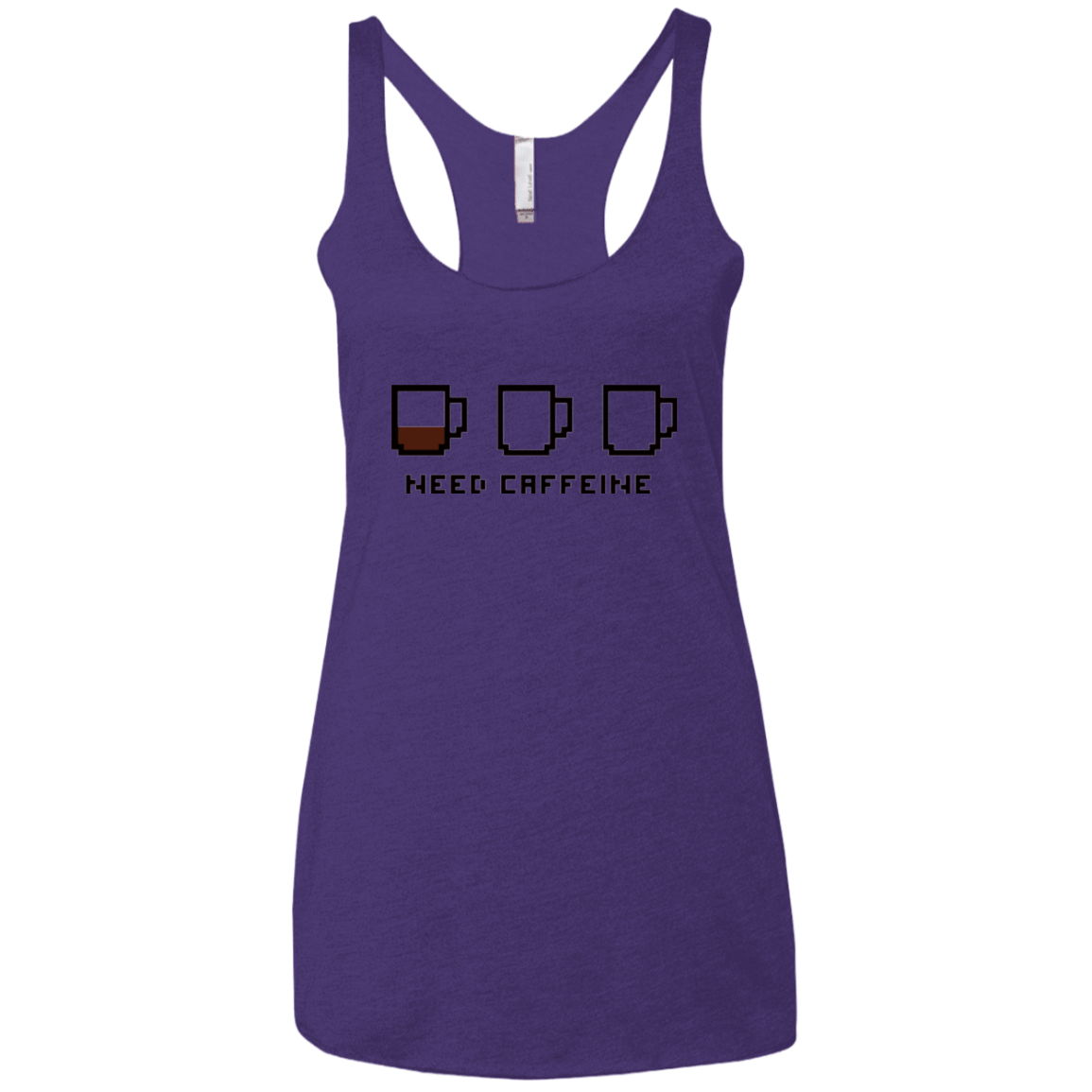 T-Shirts Purple / X-Small Need Caffeine Women's Triblend Racerback Tank