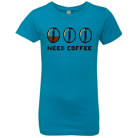 T-Shirts Turquoise / YXS Need Coffee Girls Premium T-Shirt