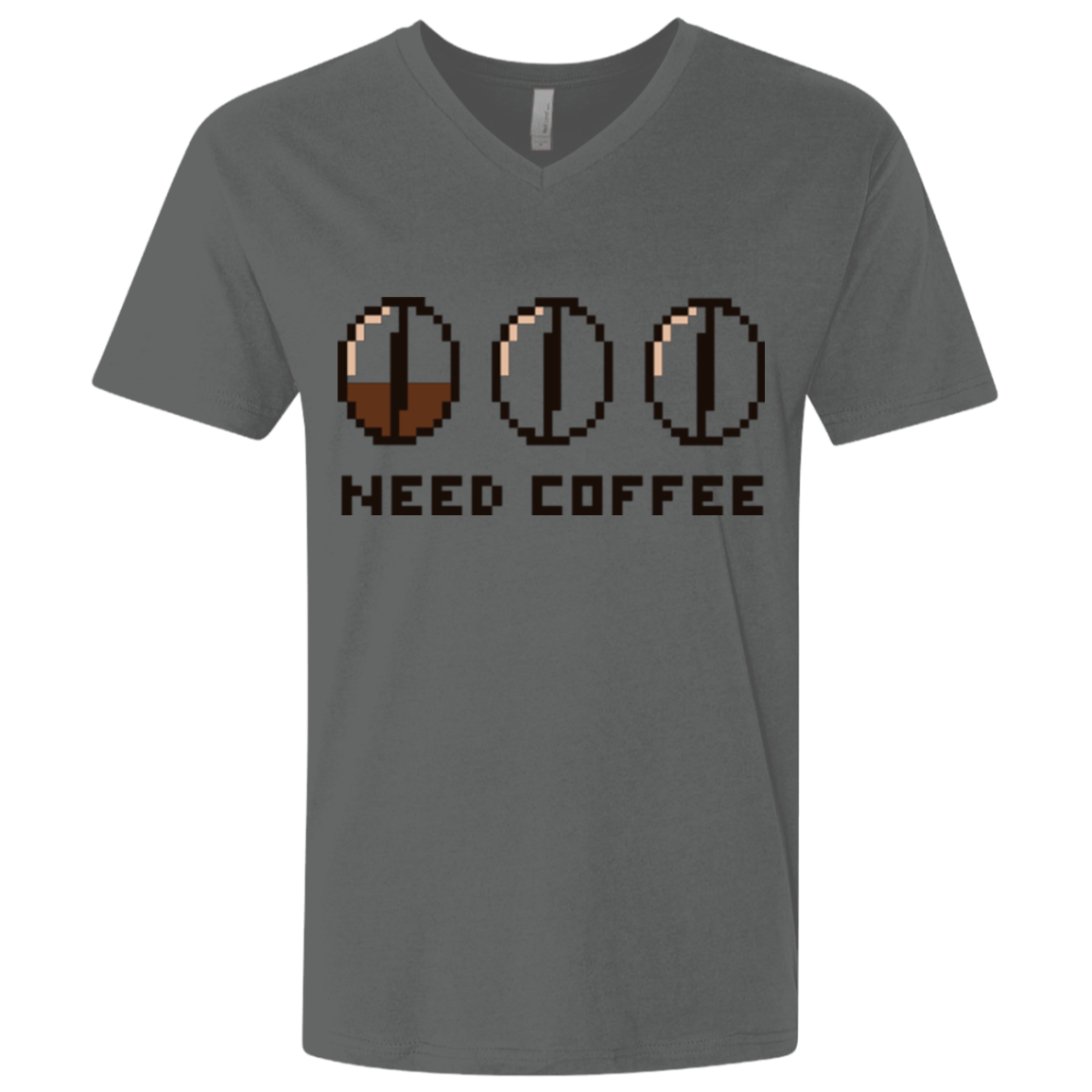 T-Shirts Heavy Metal / X-Small Need Coffee Men's Premium V-Neck