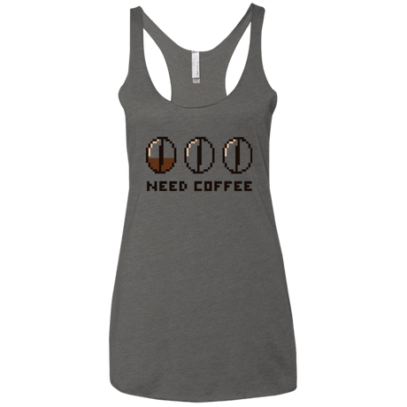 T-Shirts Premium Heather / X-Small Need Coffee Women's Triblend Racerback Tank