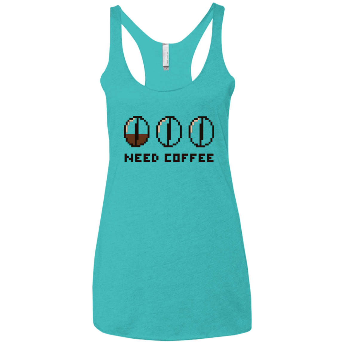 T-Shirts Tahiti Blue / X-Small Need Coffee Women's Triblend Racerback Tank