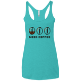 T-Shirts Tahiti Blue / X-Small Need Coffee Women's Triblend Racerback Tank