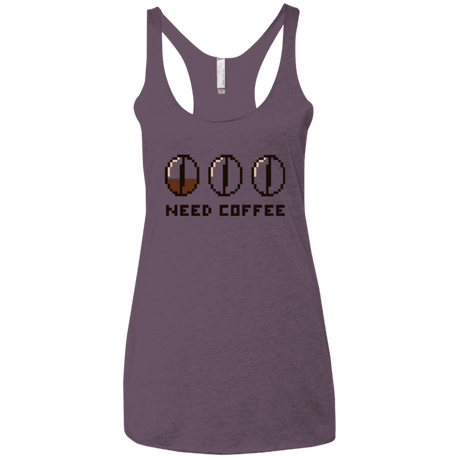 T-Shirts Vintage Purple / X-Small Need Coffee Women's Triblend Racerback Tank