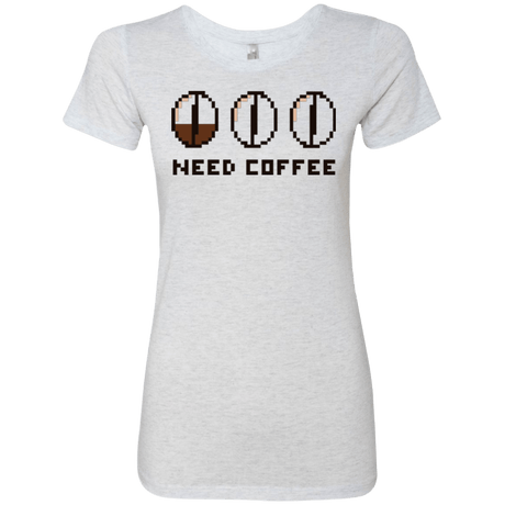 T-Shirts Heather White / Small Need Coffee Women's Triblend T-Shirt